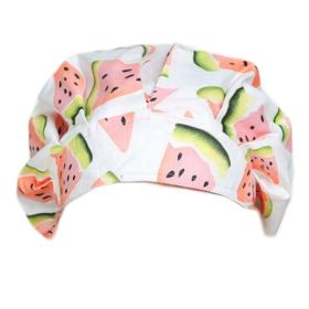 Adjustable Scrub Cap Cotton Printing Headcloth Men Women Work Cap Bouffant Hats White Scrub Cap, Watermelon