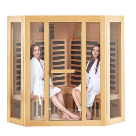 VEVOR Far Infrared Wooden Sauna Room Home Sauna Spa for 3 to 4 Person 2470W