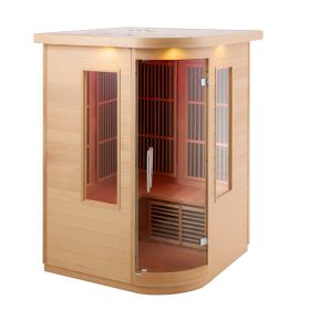 VEVOR Far Infrared Wooden Sauna Room Home Sauna Spa for 2 Person 1850W