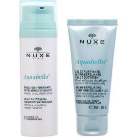 Nuxe by Nuxe Aquabella Beauty-Revealing Moisturizing Emulsion Duo Set: Emulsion 50ml/1.7oz + Micro Exfoliating Gel 30ml/1oz --2pcs