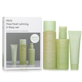 ABIB - Heartleaf Calming 2 Step Set: Acne Foam Cleanser 50ml  + Heartleag Calming Toner 200ml +Heartleag Calming Emulsion 130ml 3pcs