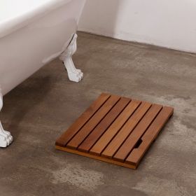 Log Color Spa Solid Teak Bathroom Shower Mat Bathroom Anti-Slip Mat (Material: Wood, Color: Teak)