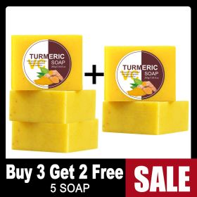 AILKE Natural Turmeric Skin Care Range, Lightening, Cleaning Skin, Moisturizes, Remove Acne and Pimples, Refining Pores (Color: Buy 3 Get 2 Free)