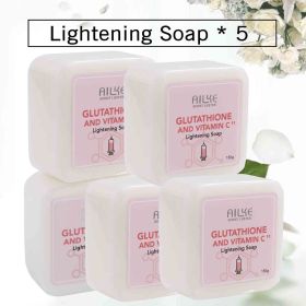 AILKE Brightening Skin Care Set, With Vitamin C, Glutathione, Deep Moisturizing, Smooth Soft Skin, Improve Skin Radiance (Color: 5 Pack Soap)