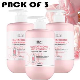 AILKE Whitening Remove Black Spots Facial Skin Care Lotion Moisturizing Cream Body Glutathion Vitamin C Black Skin Face New Set (Color: 3 Pack Lotion)